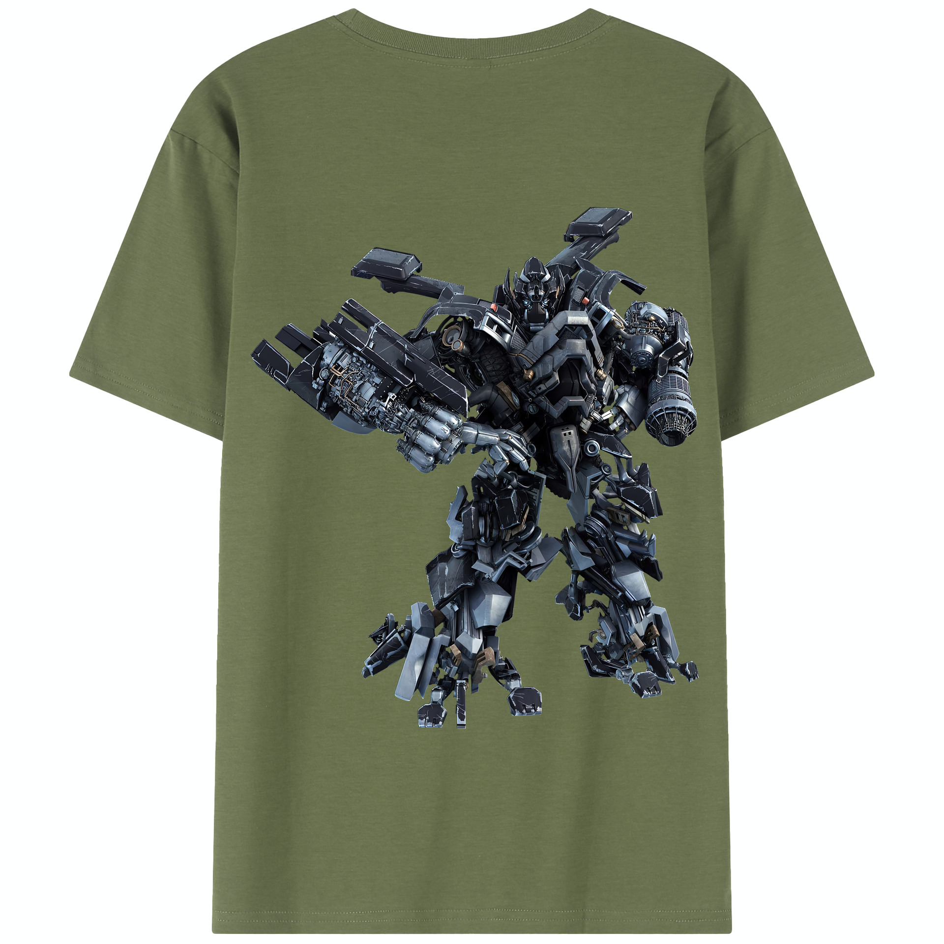 （画像用） Transformers トランスフォーマー 綿100％半袖Tシャツ（背面プリント）